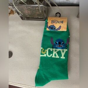 Disney Stitch Lucky Green Socks